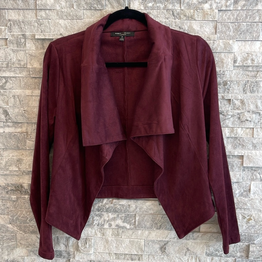 Fall jacket swayed material super soft plum color